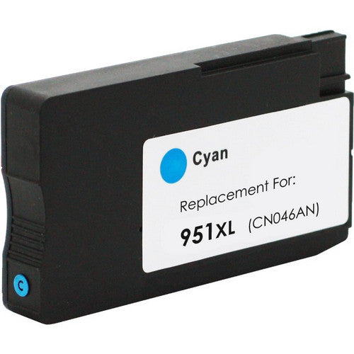 951XL Compatible Cyan Ink Cartridge for HP OfficeJet Pro 8100 and 8600, high-yield 1500 pages.