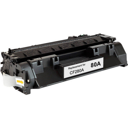 Black Toner Cartridge CF280A compatible for HP LaserJet Pro 400 M401 and M425 printers, standard yield 2,700 pages.