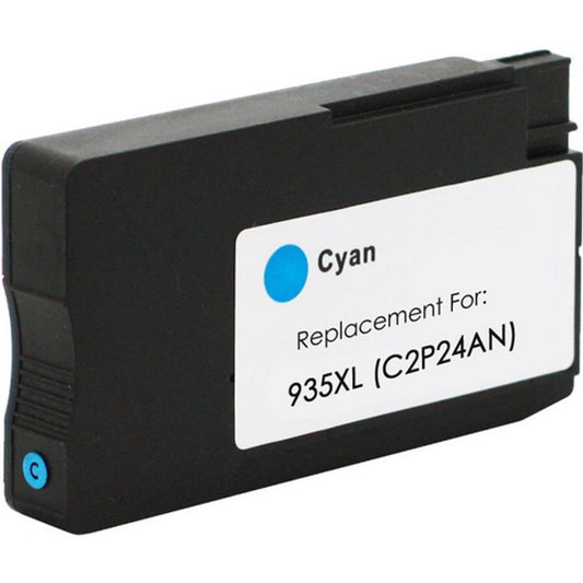 HP 935XL Cyan Compatible Ink Cartridge – high-yield 825 pages for OfficeJet 6812, 6815, and OfficeJet Pro 6230, 6830, 6835 printers.