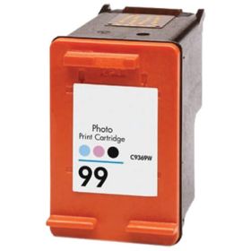 HP 99 photo color compatible ink cartridge, 130-page yield for DesignJet printers.