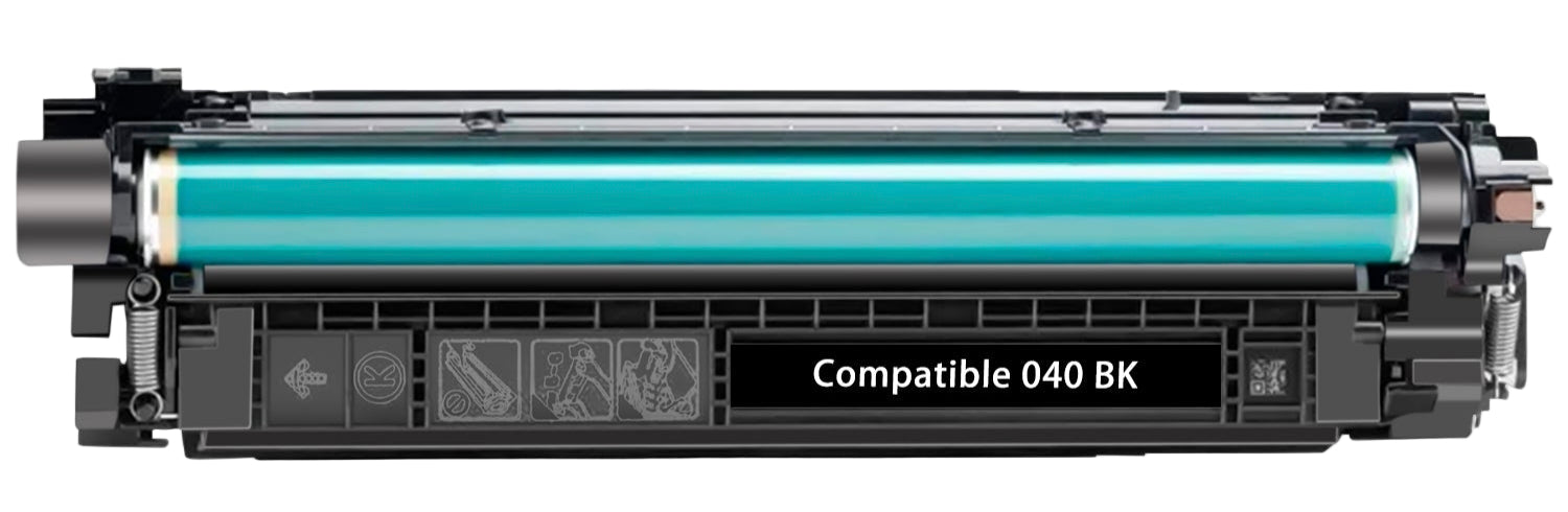 Compatible Canon 040 Black Toner Cartridge, high-yield 12,500 pages for Canon ImageCLASS LBP710CX and LBP712CDN laser printers.