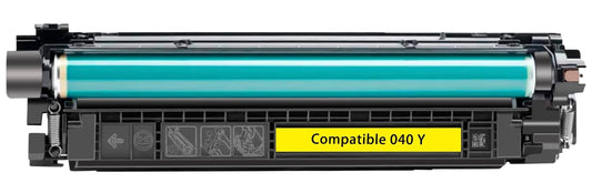 Compatible Canon 040 Yellow Toner Cartridge, high-yield 10,000 pages for Canon ImageCLASS LBP-710CX and LBP-712CDN color laser printers.