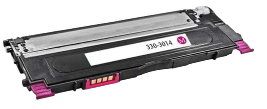 Magenta Dell 330‑3014 compatible toner cartridge, 1000-page yield, for Dell 1230C and 1235CN printers, high-quality color printing.