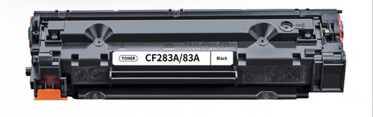Black Toner Cartridge CF283A compatible for HP LaserJet Pro M125, M127fn, and M127fw MFP printers, standard yield 1,500 pages.