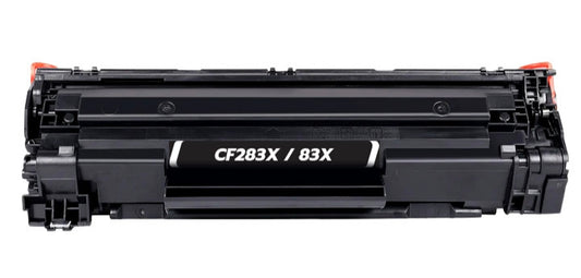 High-yield Black Toner Cartridge CF283X compatible for HP LaserJet Pro M125, M127fn, and M127fw MFP printers, 2,500-page capacity.