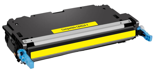 Compatible HP CB402A (642A) Yellow Toner Cartridge 7,500 pages for LaserJet Color CP4005 printer.
