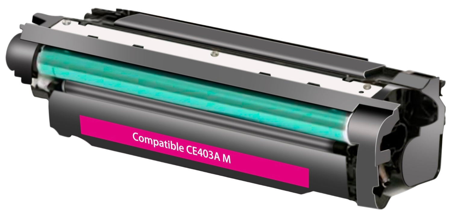 CE403A (507A) Magenta Compatible Toner Cartridge for HP LaserJet M551DN, M551N, M551XH – 6,000 pages high-yield color printer toner.