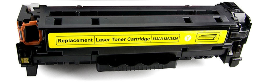 Toner Cartridge CC532A/CE412A/CF382A/CRG118 Yellow Compatible for HP and Canon Printers 2800 pages