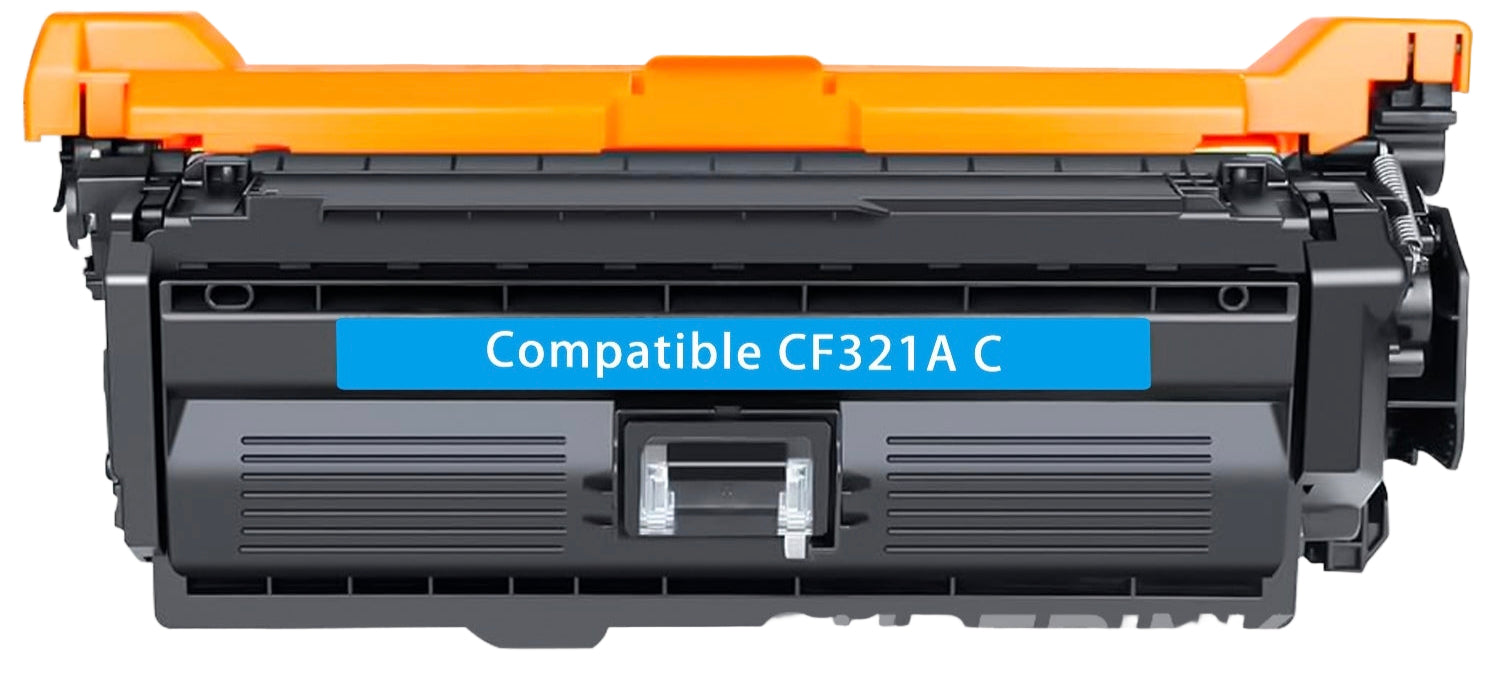 CF321A (653A) compatible cyan toner cartridge for HP Color LaserJet MFP M680 – high yield 16,000 pages, vibrant and professional-quality color printing