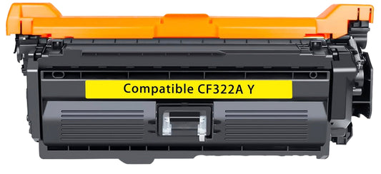 CF322A (653A) compatible yellow toner cartridge for HP Color LaserJet MFP M680 – high yield 16,000 pages, vibrant and professional-quality color printing
