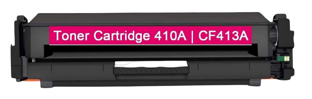 CF413A (410A) Magenta Toner Cartridge compatible with HP Color LaserJet Pro M452 and MFP M477 printers, 2,300-page high-quality color output.