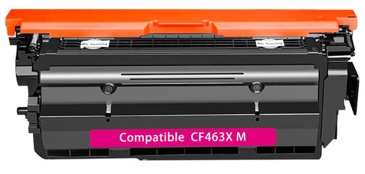 HP CF463X (663X) compatible magenta toner cartridge, extra high-yield 22,000 pages for HP Color LaserJet Enterprise M652/M653, delivering vibrant, professional prints.