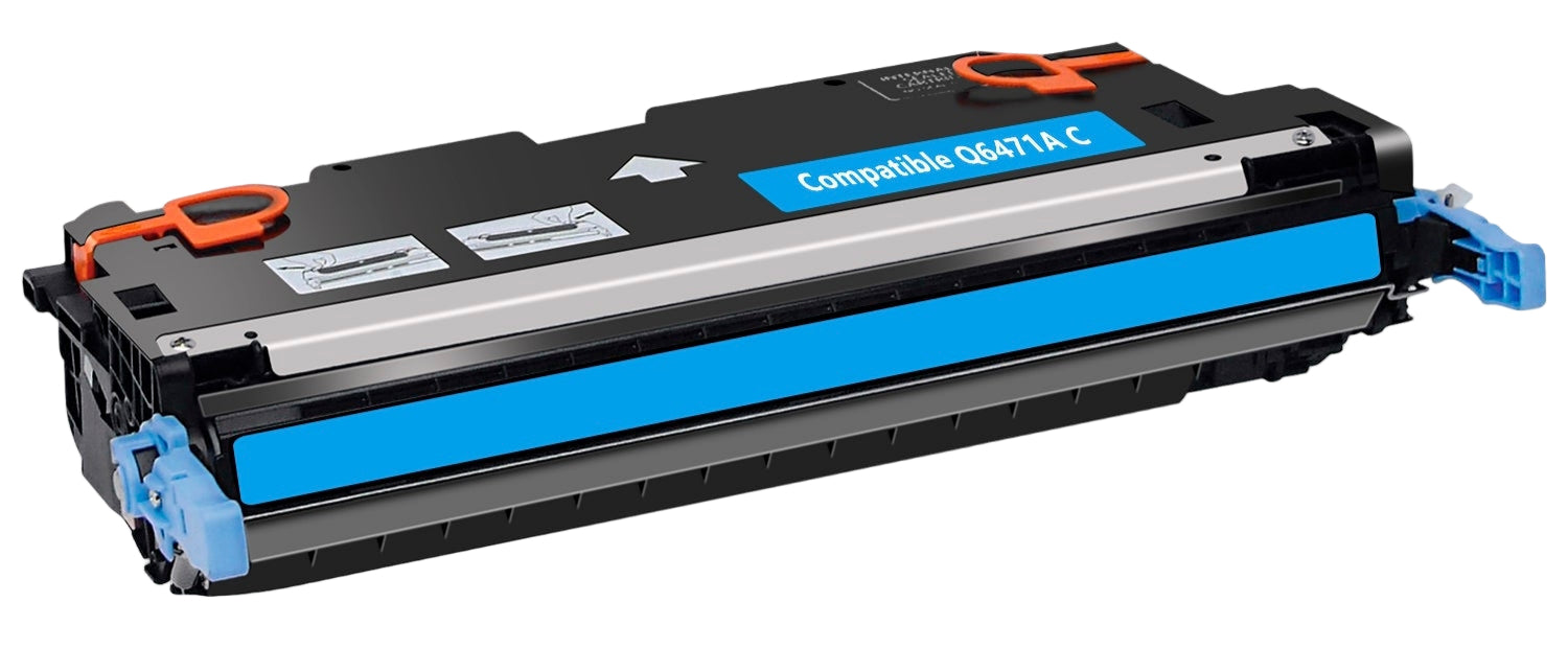 HP Q6471A compatible cyan toner cartridge, 4,000 pages for HP LaserJet Color 3600, delivering vibrant, professional-quality cyan prints.