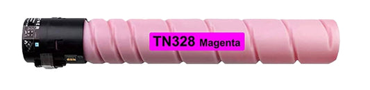 Toner Cartridge TN328 Magenta Compatible for Konica Minolta BizHub C250I, C300I, C360I printers – high-yield 28,000 pages.