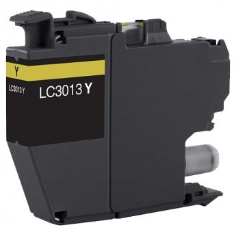 LC3013/LC3011 Yellow compatible ink cartridge for Brother printers, 400-page yield, vivid yellow, fits MFC-J491, J497, J690, J895