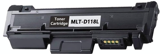 MLT-D118L Black Compatible Toner Cartridge for Samsung M3015DW, M3065FW – 4,000-page high-yield black toner.