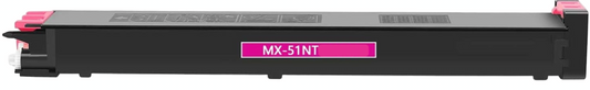 MX-51NT Magenta compatible toner for Sharp printers, 18,000-page high-yield cartridge.