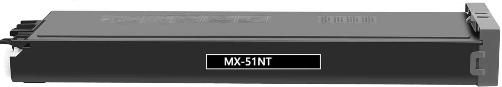 MX-51NT black compatible toner cartridge for Sharp printers, high-yield 40,000 pages.