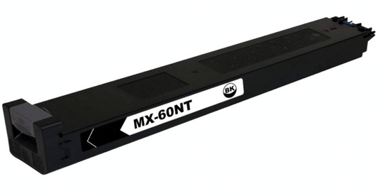 MX-60NT Black Compatible Toner Cartridge for Sharp MX-2630N / MX-4050 – 40,000-page high-yield black toner.