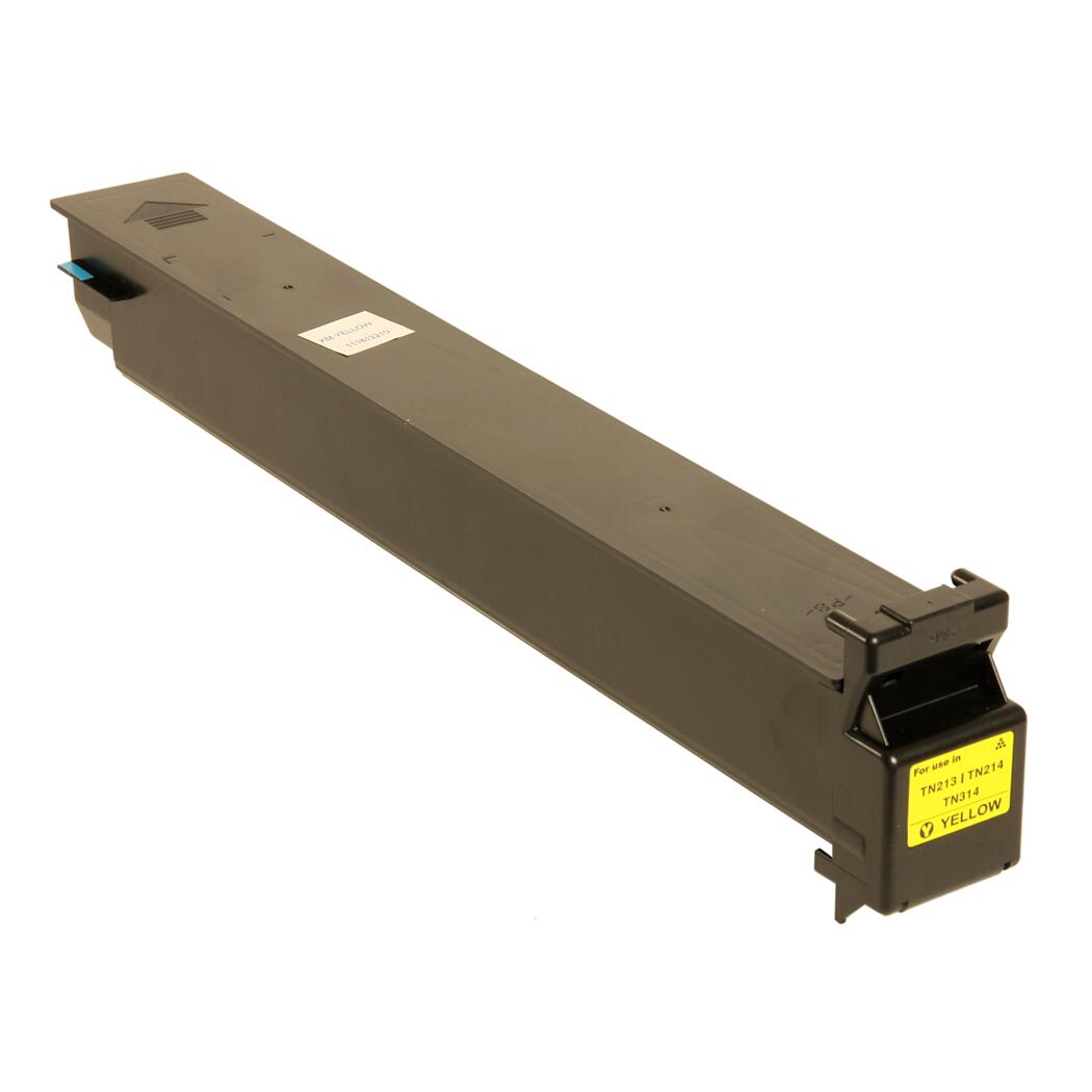 Toner Cartridge TN314/TN213/TN214 Yellow Compatible for Konica Minolta BizHub C200, C203, C253, C353 printers – high-yield 24,500 pages.