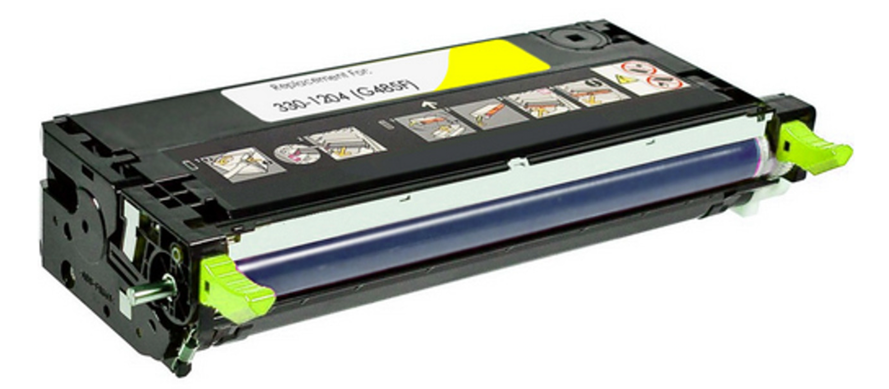 Dell 330-1204 (G485F) Yellow compatible toner cartridge, high-yield 9000 pages for Dell 3130CN printer, delivers vibrant color and reliable performance.
