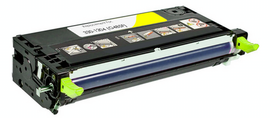 Dell 330-1204 (G485F) Yellow compatible toner cartridge, high-yield 9000 pages for Dell 3130CN printer, delivers vibrant color and reliable performance.