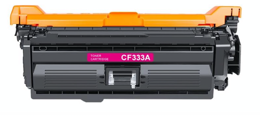 HP CF333A (654A) compatible magenta toner cartridge, high-yield 15,000 pages for HP Color LaserJet M651, delivering vibrant, professional-quality prints.