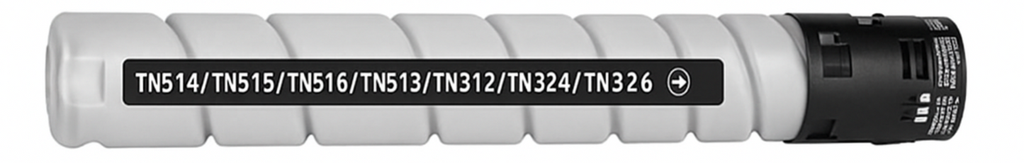 Toner Cartridge TN324/TN326/TN512/TN514 Black Compatible for Konica Minolta BizHub C454, C554, C458, C558, C658, C258, C308, C368 printers – high-yield 27,000 pages.