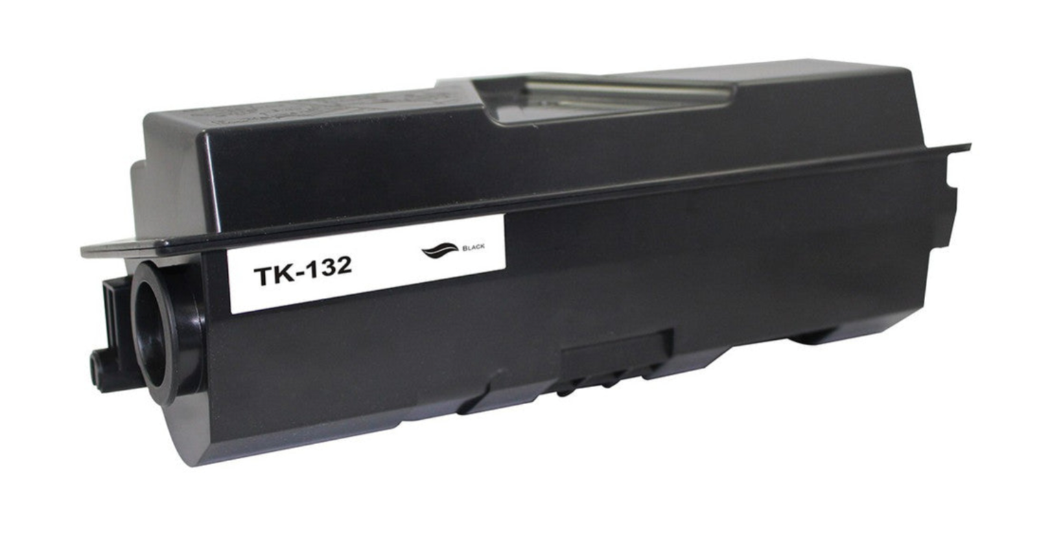 TK-132 Black Toner Cartridge for Kyocera FS 1028MFP, 1128MFP, 1300D, 1350D, 7,200 pages