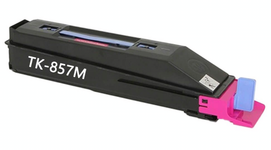 TK-857 Magenta Toner Cartridge Compatible for Kyocera Taskalfa 400ci, 500ci, 552ci, high-yield 18,000 pages, delivers bright and reliable magenta prints.