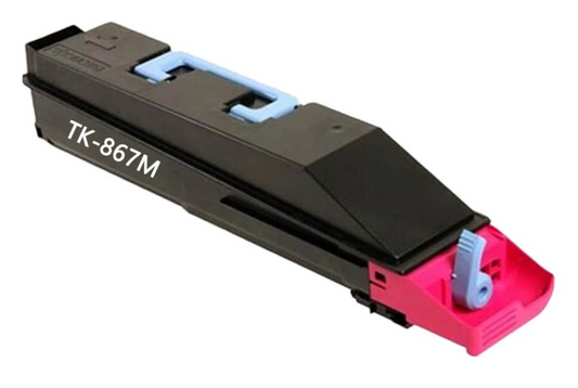 TK-867 Magenta Toner Cartridge Compatible for Kyocera Taskalfa 250ci, 300ci, high-yield 12,000 pages, delivers bright and reliable magenta prints.