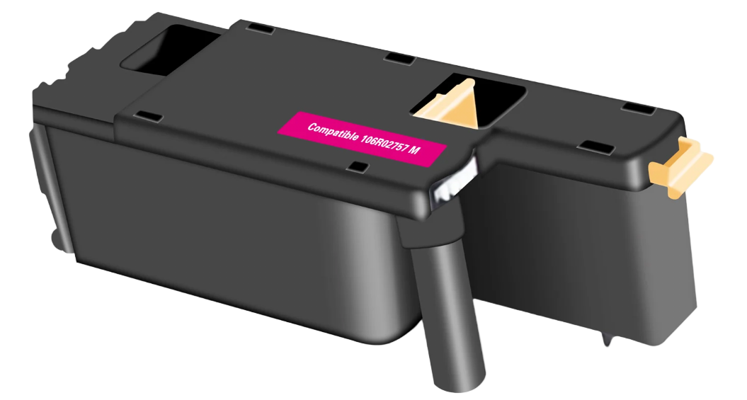 106R02757 Magenta Compatible Toner Cartridge for Xerox Phaser 6022 / WorkCentre 6027 – 1,000-page high-quality magenta toner.