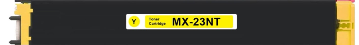 MX-23NT Yellow compatible toner for Sharp MX-2310U, MX-2616N, MX-3111U, MX-3116N, 10,000 pages.