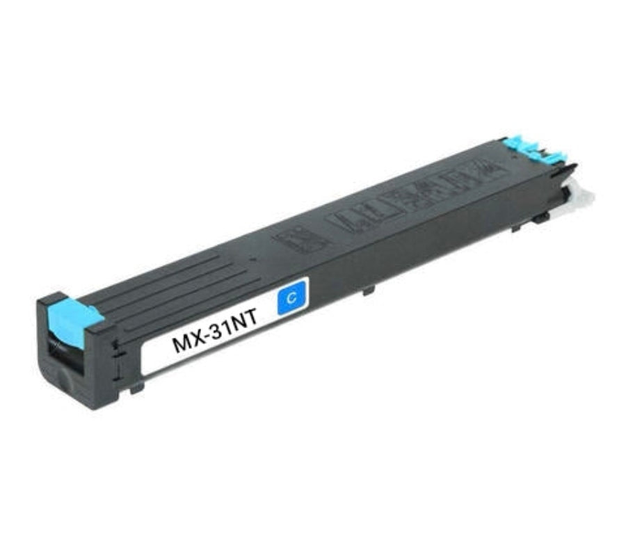 MX-31NT Cyan compatible toner for Sharp MX-2600N, MX-3100N, 15,000 pages.
