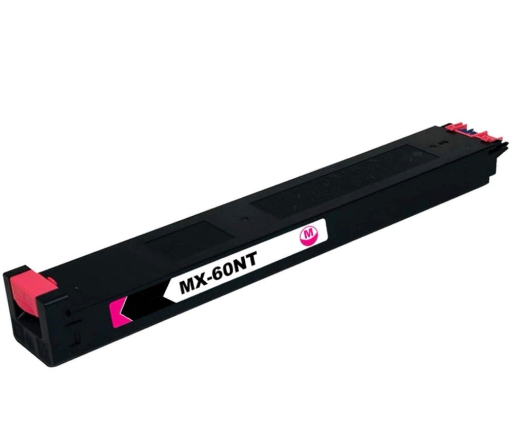 MX-60NT Magenta compatible toner for Sharp MX-2630N, MX-2651, MX-3050N, MX-3050V, MX-3051, MX-3070, MX-4050, 40,000 pages.