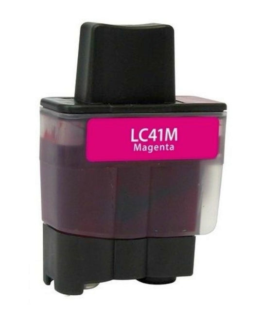 LC41 Magenta compatible ink cartridge for Brother printers, 400-page yield, vibrant magenta, fits MFC-210C, 420CN, 620CN, 3240C, 5440CN, Intellifax 1840C/1940CN