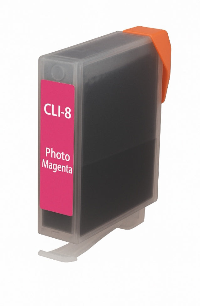 CLI-8 compatible Photo Magenta ink cartridge for Canon printers, delivering up to 420 pages of vibrant, consistent, high-quality color prints.