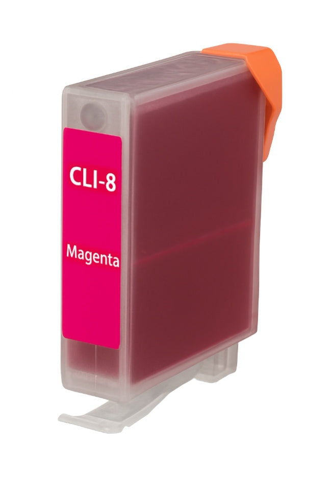 CLI-8 compatible magenta ink cartridge for Canon printers, delivering up to 420 pages of vibrant, consistent, and high-quality color prints.