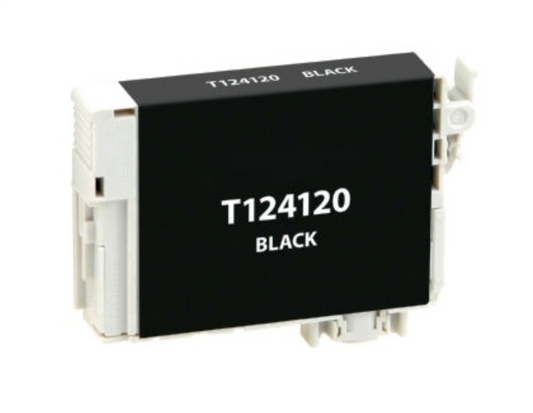 T124120 Black Compatible Epson Ink Cartridge, 170-page yield.