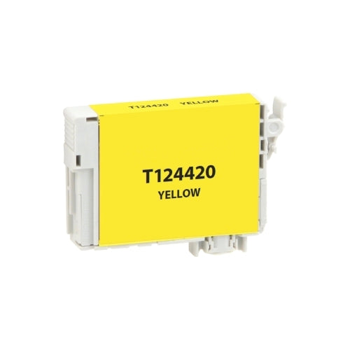 T124420 Yellow Compatible Epson Ink Cartridge, 170-page yield.