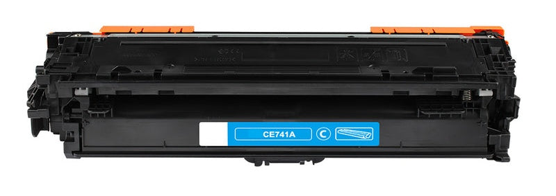 CE741A (307A) Cyan toner compatible with HP Color LaserJet Pro CP5225, 7,000 pages, vibrant color output, and reliable performance.