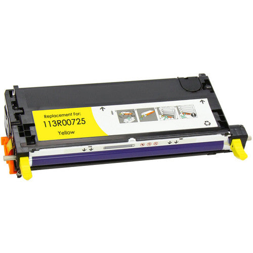113R00725 Yellow Compatible Toner Cartridge for Xerox Phaser 6180 – 6,000-page high-yield yellow toner.