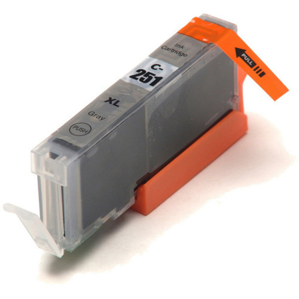 CLI-251XL compatible gray ink cartridge for Canon printers, offering up to 350 pages of smooth, consistent, high-quality grayscale printing.