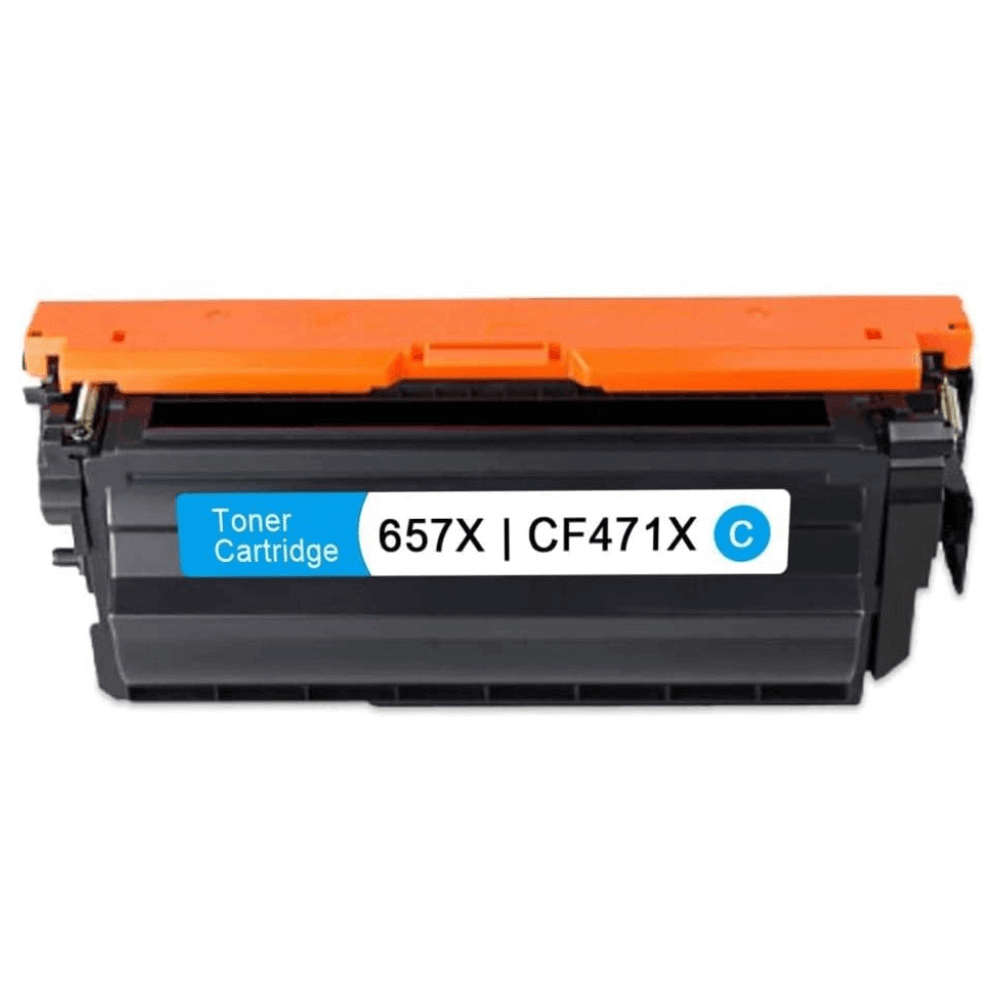 HP CF471X (671X) compatible cyan toner cartridge, extra high-yield 23,000 pages for HP Color LaserJet Enterprise Flow M681/M682, delivering vibrant, professional prints.