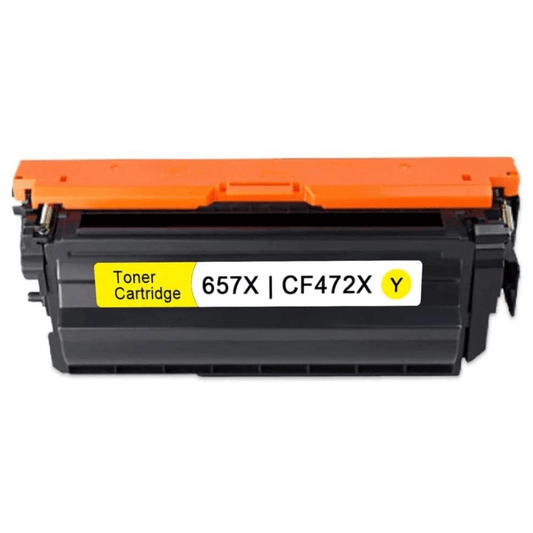 HP CF472X (672X) compatible yellow toner cartridge, extra high-yield 23,000 pages for HP Color LaserJet Enterprise Flow M681/M682, delivering vibrant, professional prints.