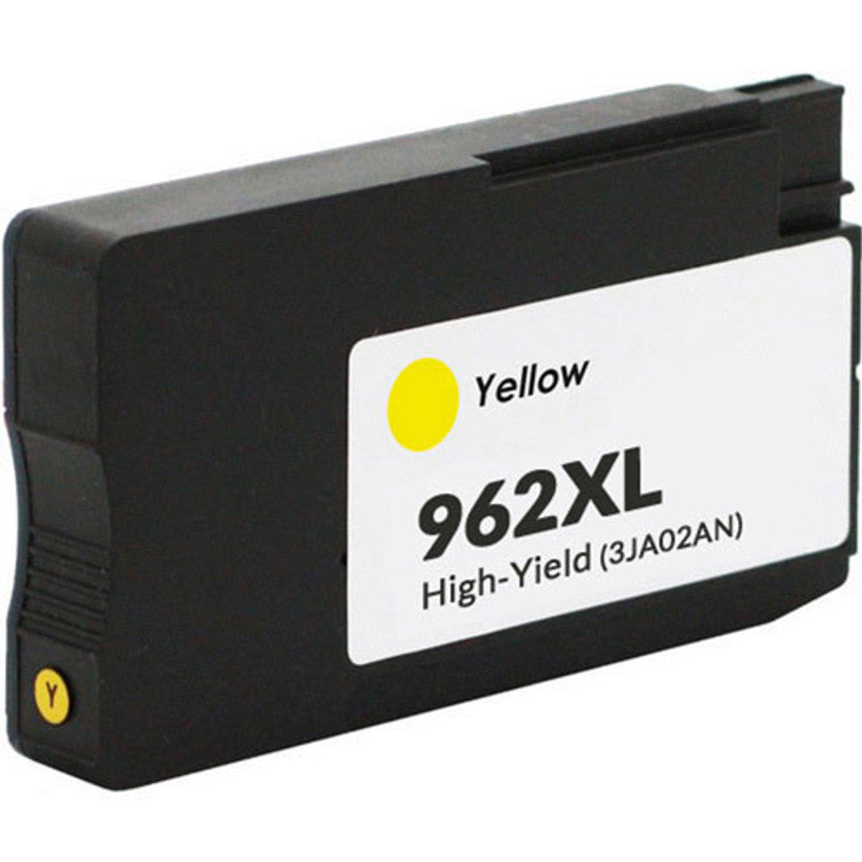 HP 962XL Yellow Compatible Ink Cartridge – high-yield 1600 pages for OfficeJet Pro 9025 printer.