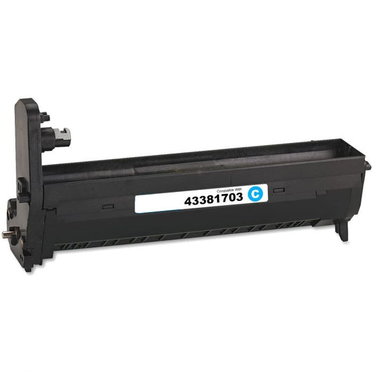 Cyan Drum Unit 43381703 compatible for Oki C5500, 20000 pages.