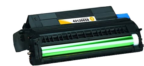 Yellow Drum Unit 42126658/42126601 compatible for Oki C3100, C3200, C3200n, C5100, C5200, C1220-Type C6, 15000 pages.